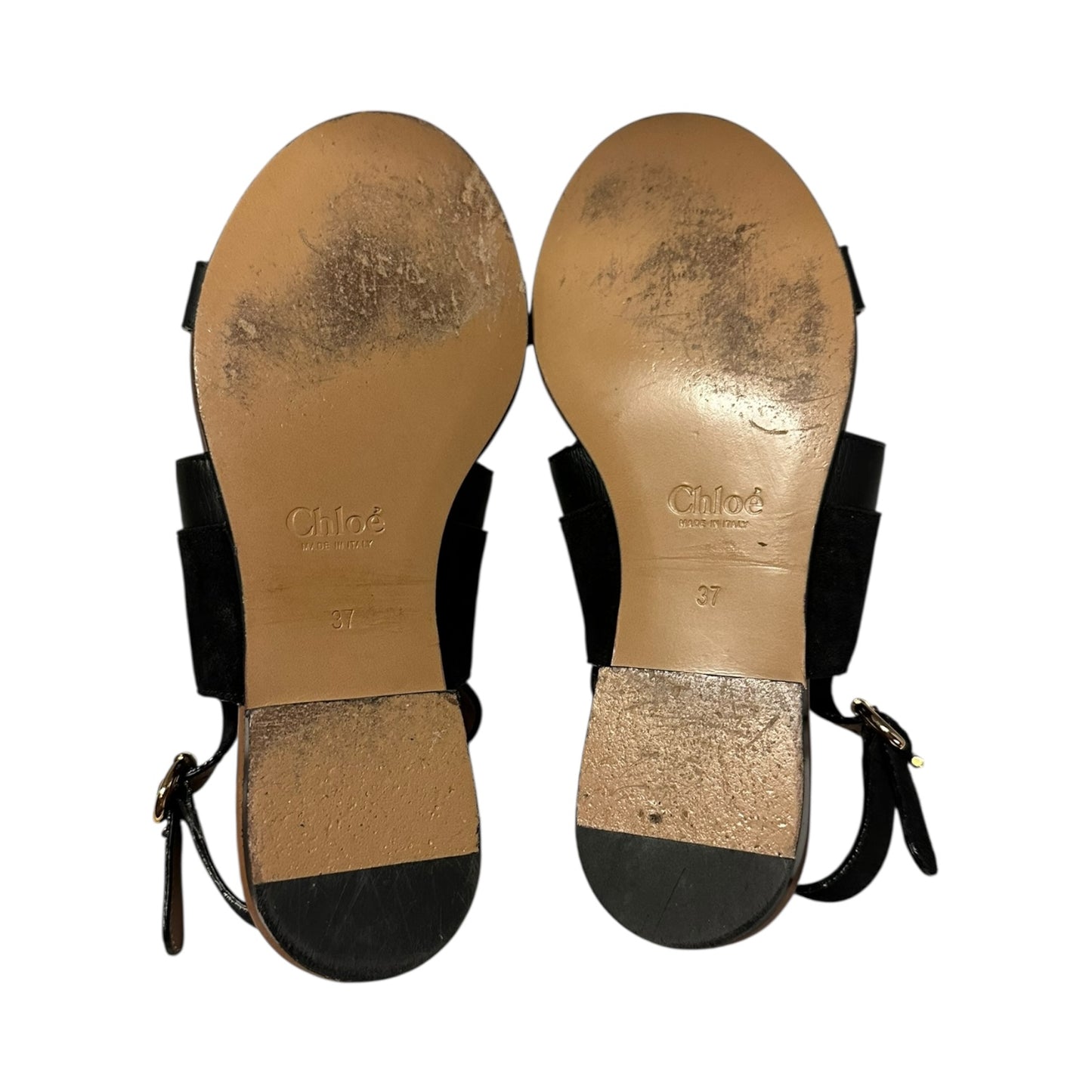 CHLOE C Slingback Sandals in Black | 37