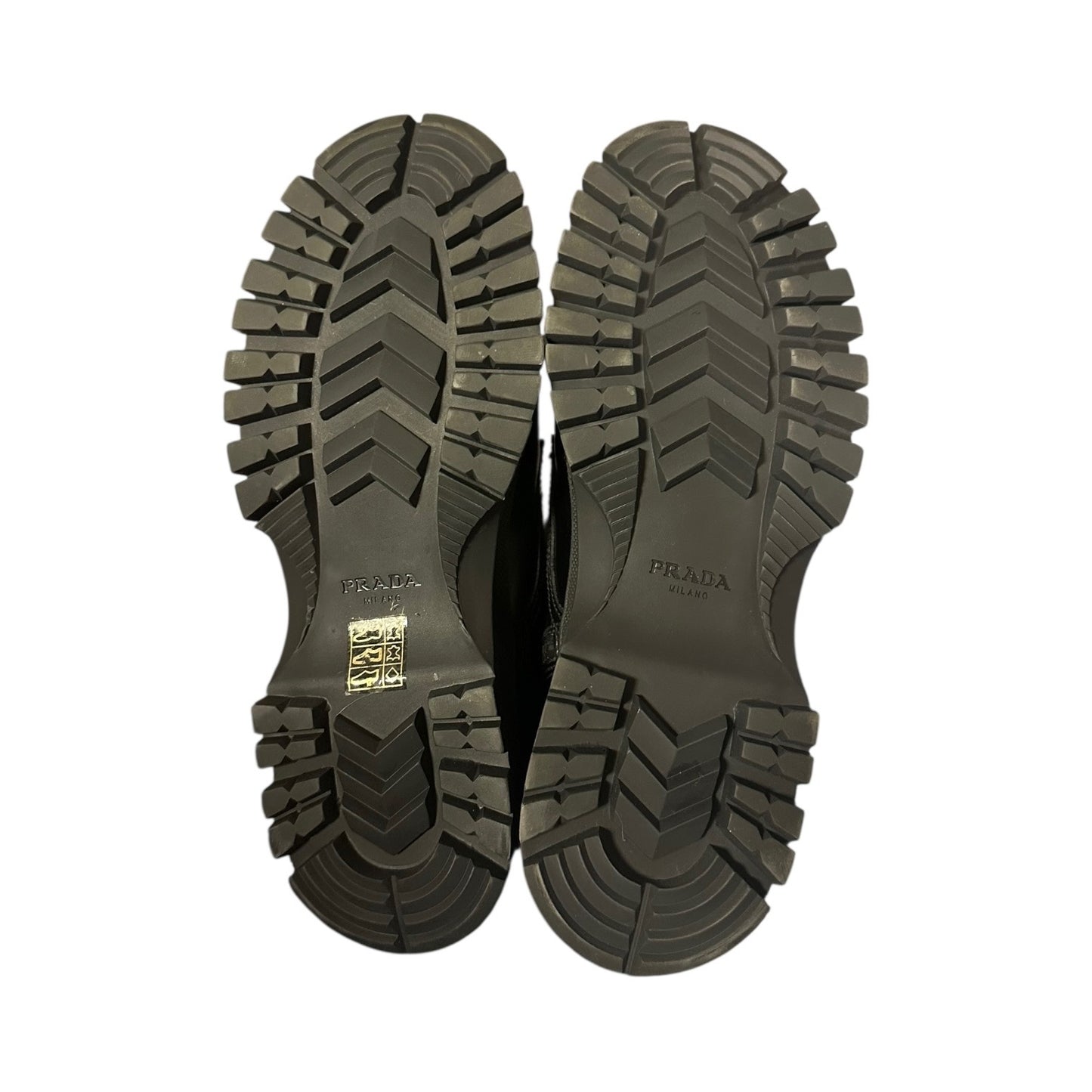 PRADA Combat Boots in Black | 36.5