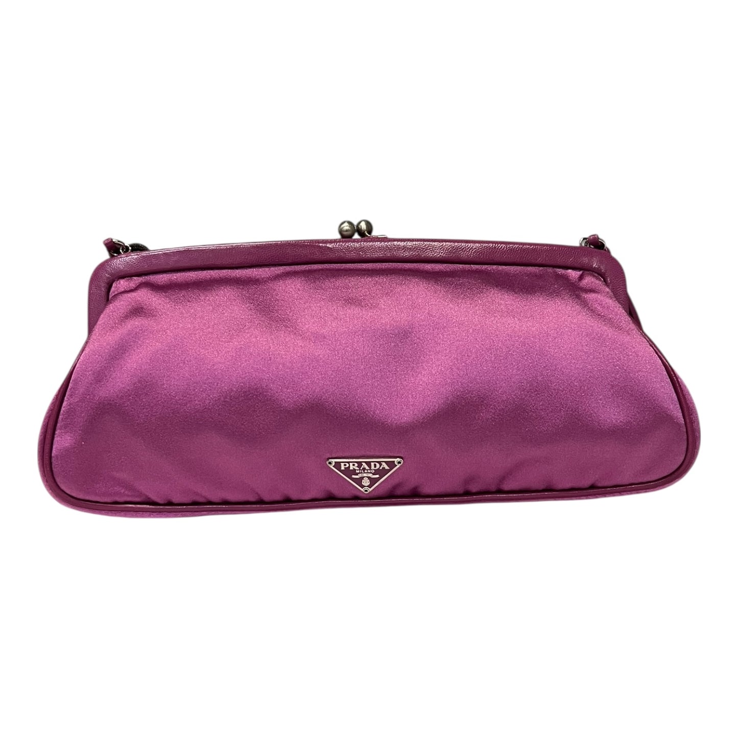 PRADA Framed Satin Evening Bag