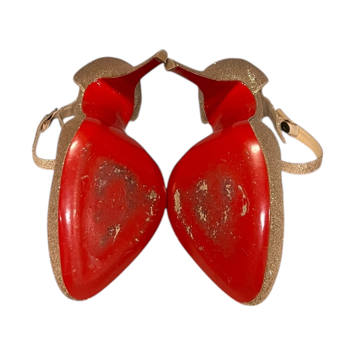 CHRISTIAN LOUBOUTIN Vampana Glitter Sandal in Gold | 40.5