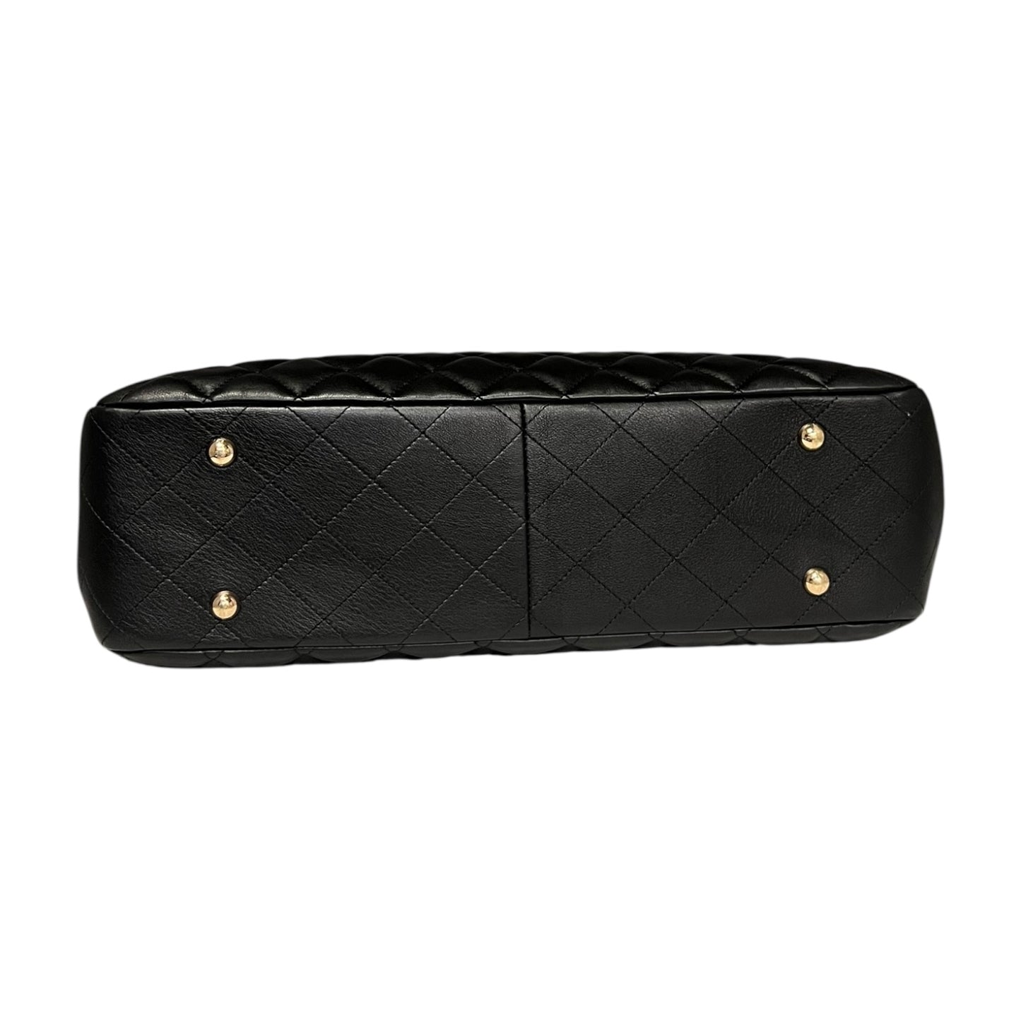 CHANEL Quilted Large Shopping Tote in Black