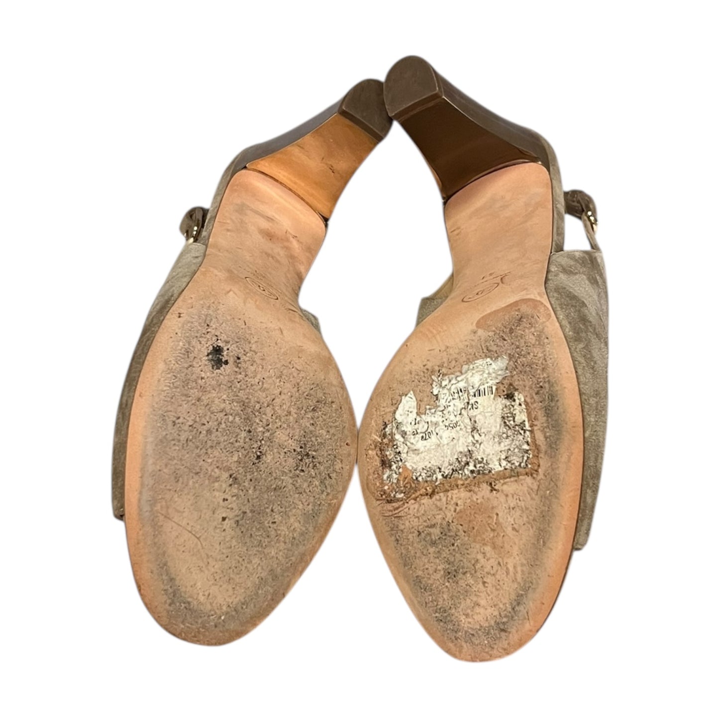 CHANEL Suede Slingbacks in Sand