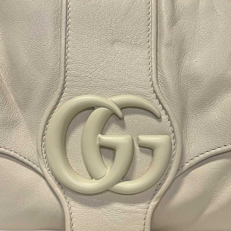 GUCCI GG Aphrodite Medium Shoulder Bag in White