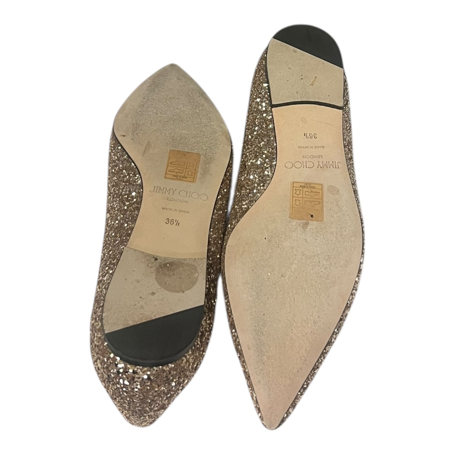 JIMMY CHOO Glitter Love Flats |