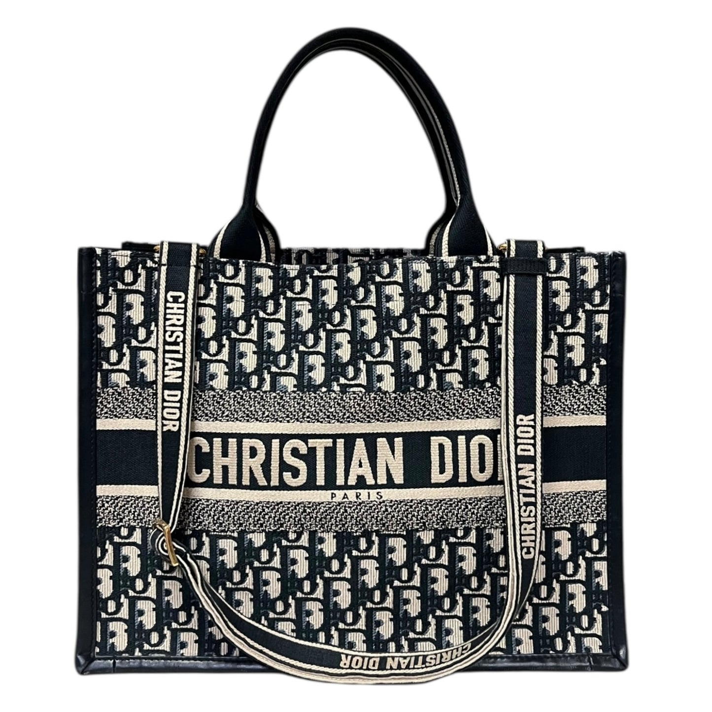 DIOR Blue Oblique Book Tote | Medium