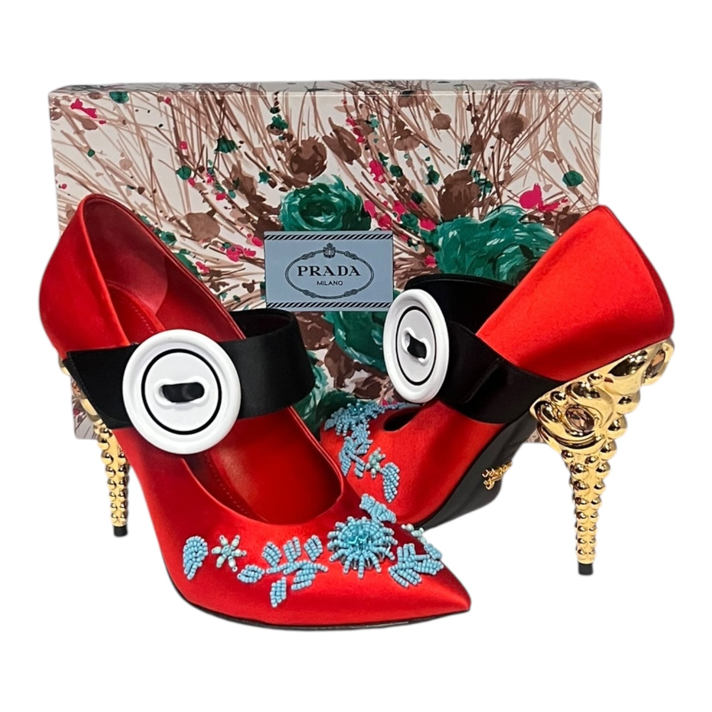 PRADA Button Drama Mary Jane Pumps | 39