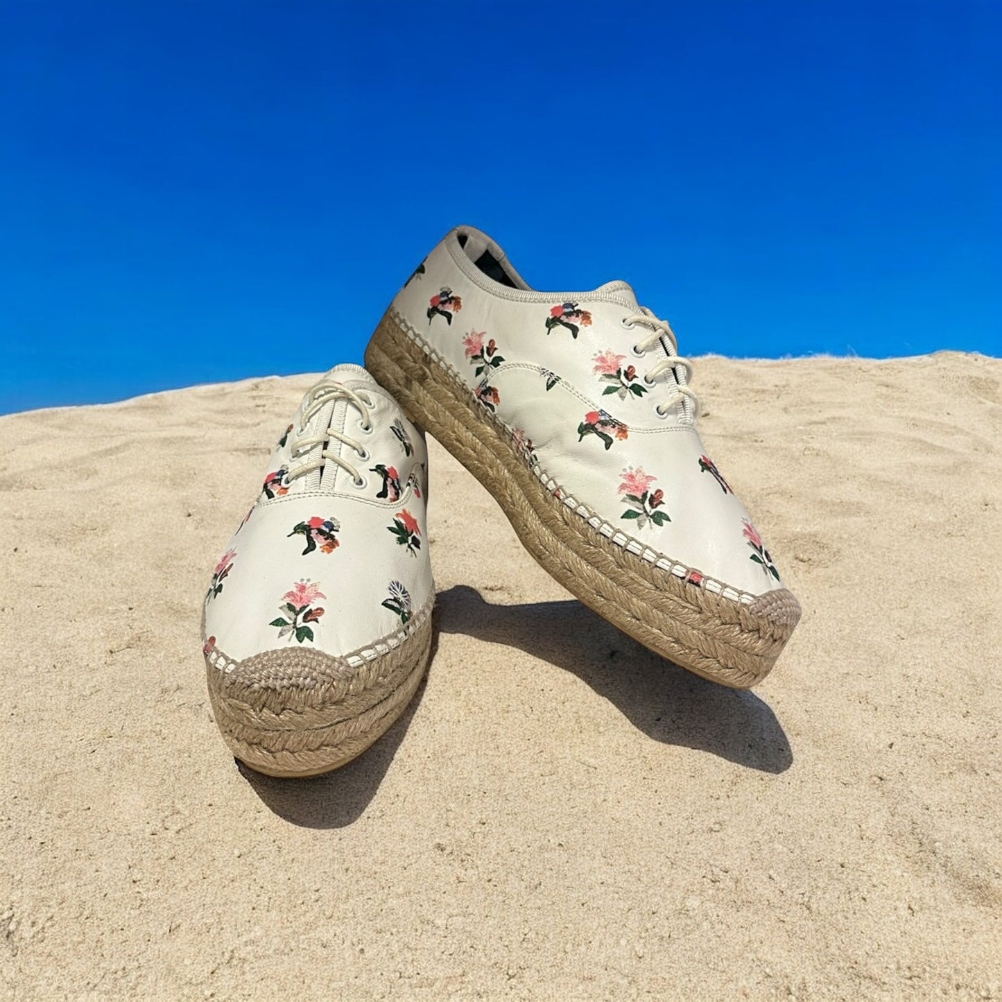 SAINT LAURENT Floral Espadrille Sneakers | 38