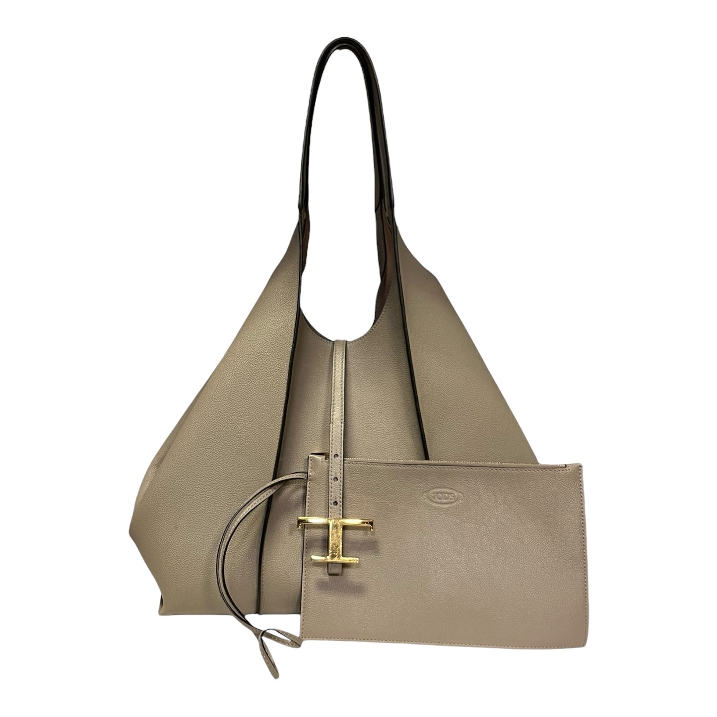 TOD'S T Timeless Shopping Bag in Taupe