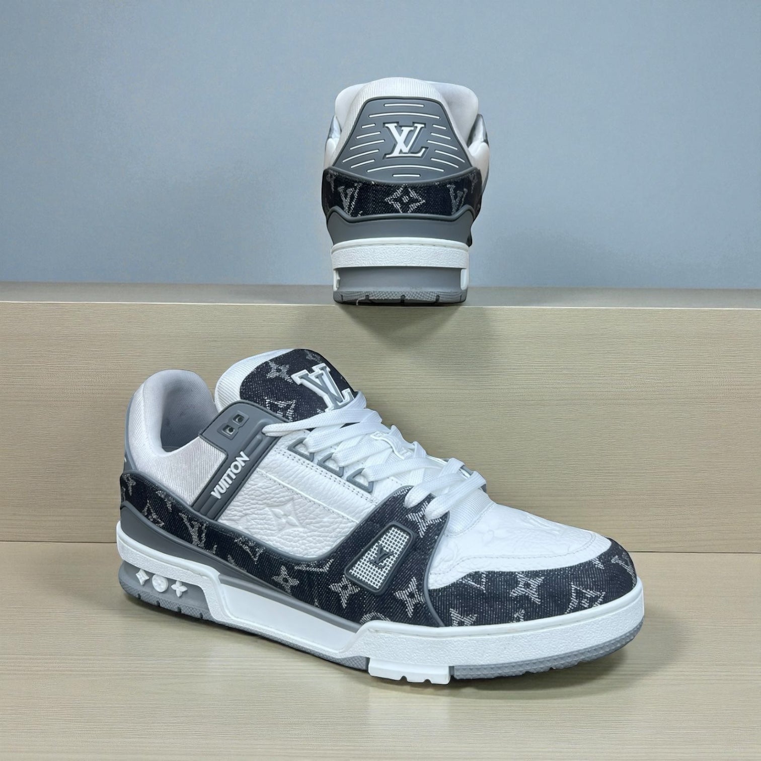 LOUIS VUITTON LV Trainers in White + Gray | Mens 10 – More Than 