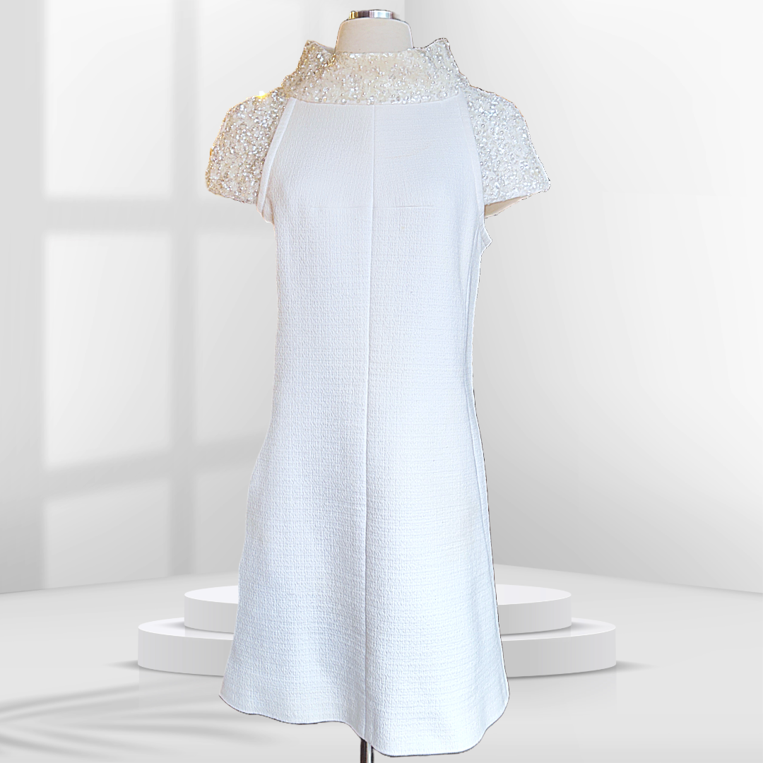 Chanel Spring Collection Pearl Sequin Dress, FR Size 40 / US Size 8 Chanel Spring Collection Pearl Sequin Dress, FR Size 40 / US Size 8