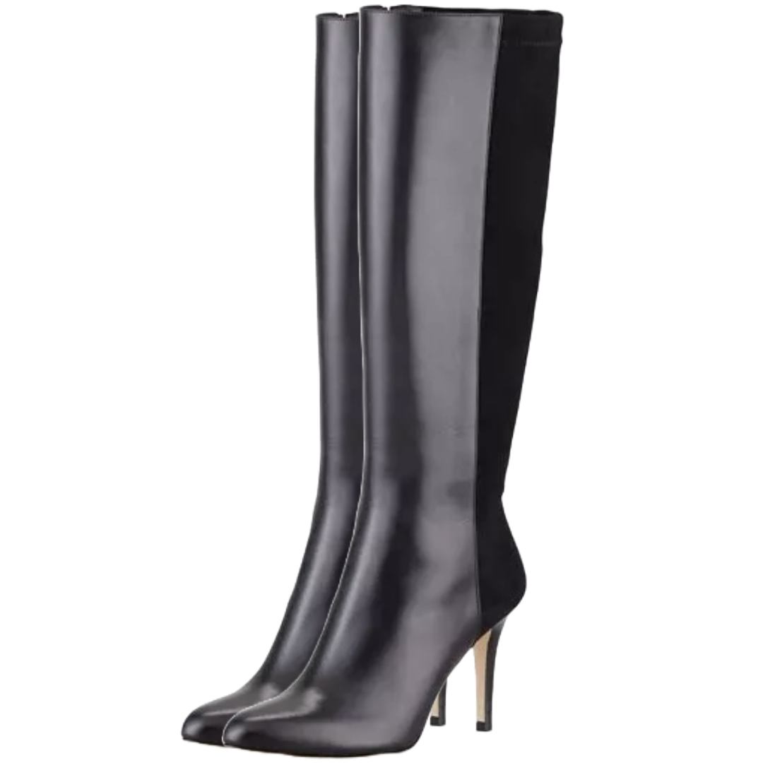 JIMMY CHOO Adele Stretch-Back Leather Boots | Size 37.5