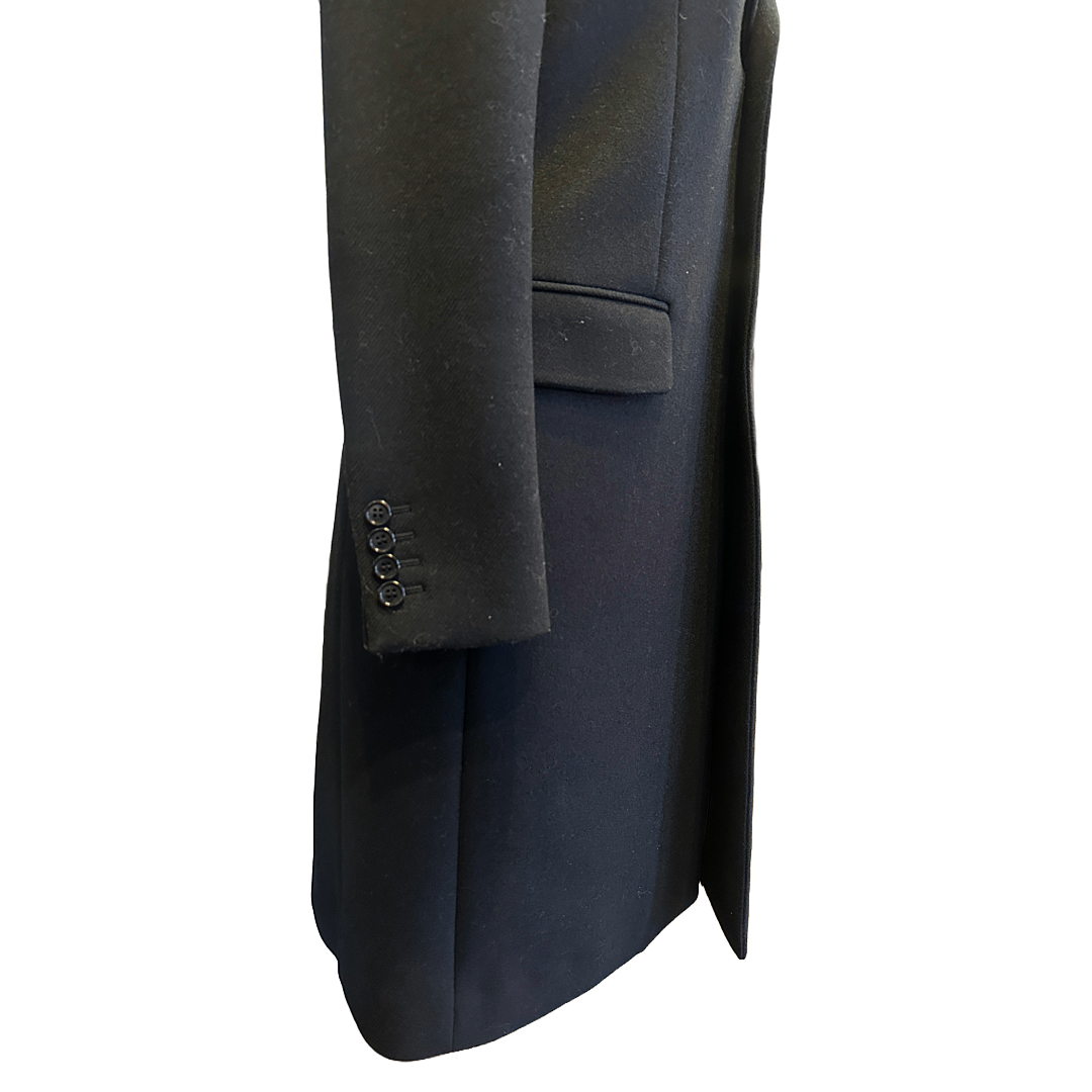 SAINT LAURENT Black Coat | Size 38