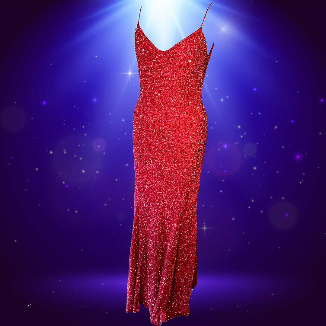 THEIA Red Sequin Gown | Size 10 THEIA Red Sequin Gown | Size 10