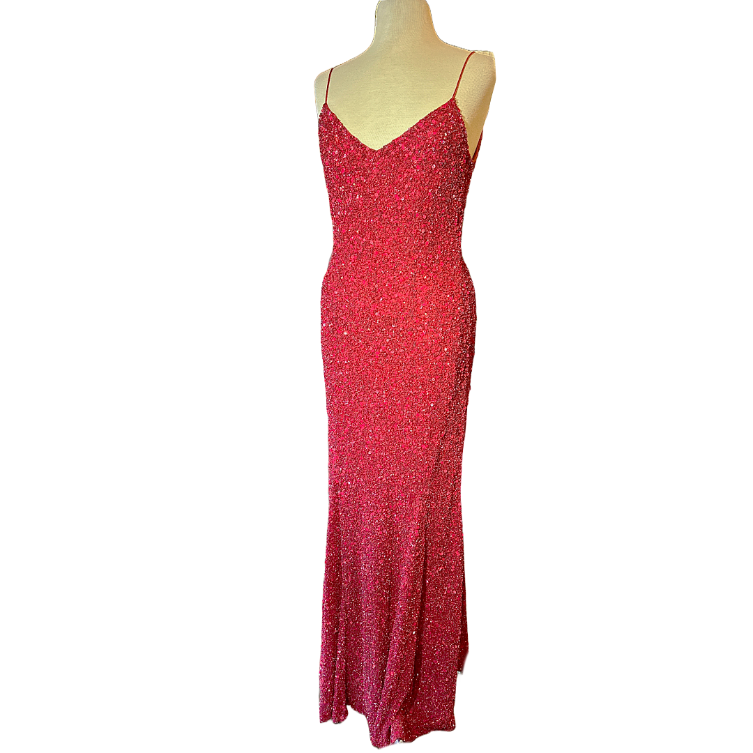 THEIA Red Sequin Gown | Size 10