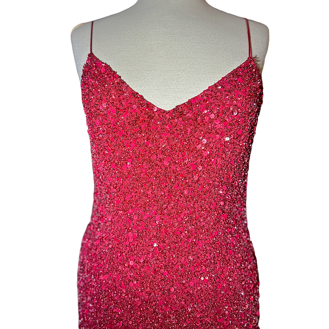 THEIA Red Sequin Gown | Size 10