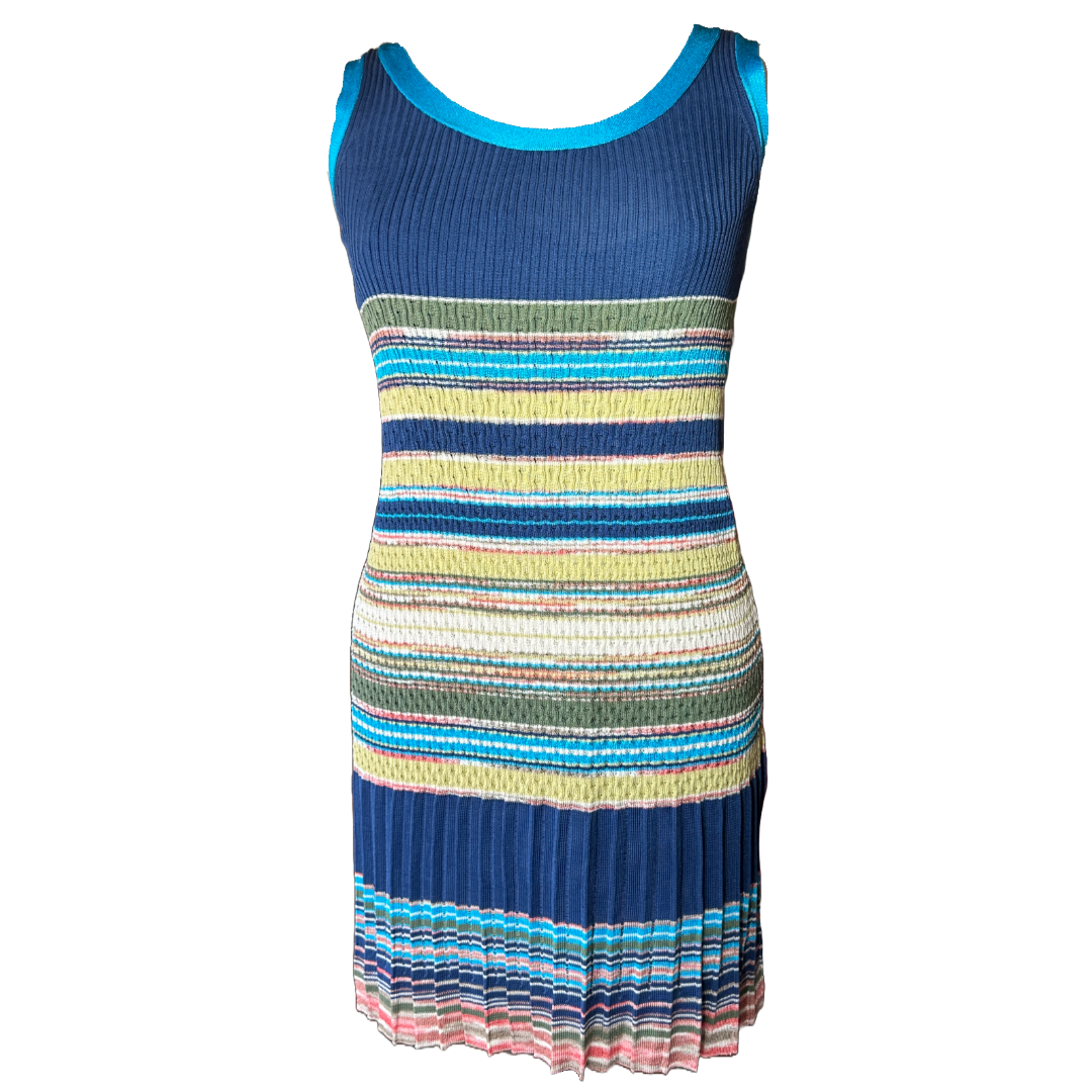MISSONI Striped Knit Mini Dress | S