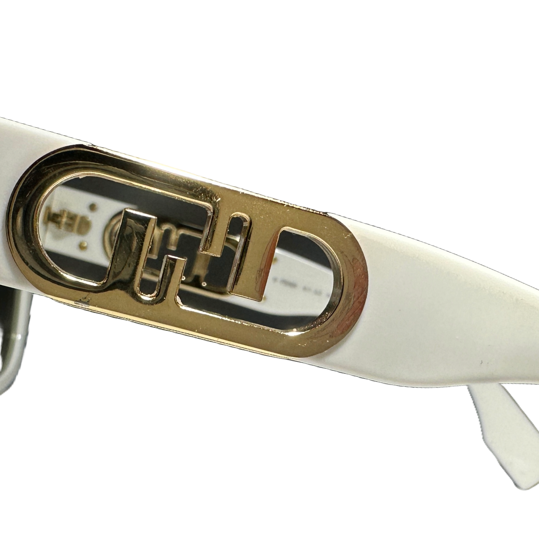 FENDI White O Lock Sunglasses