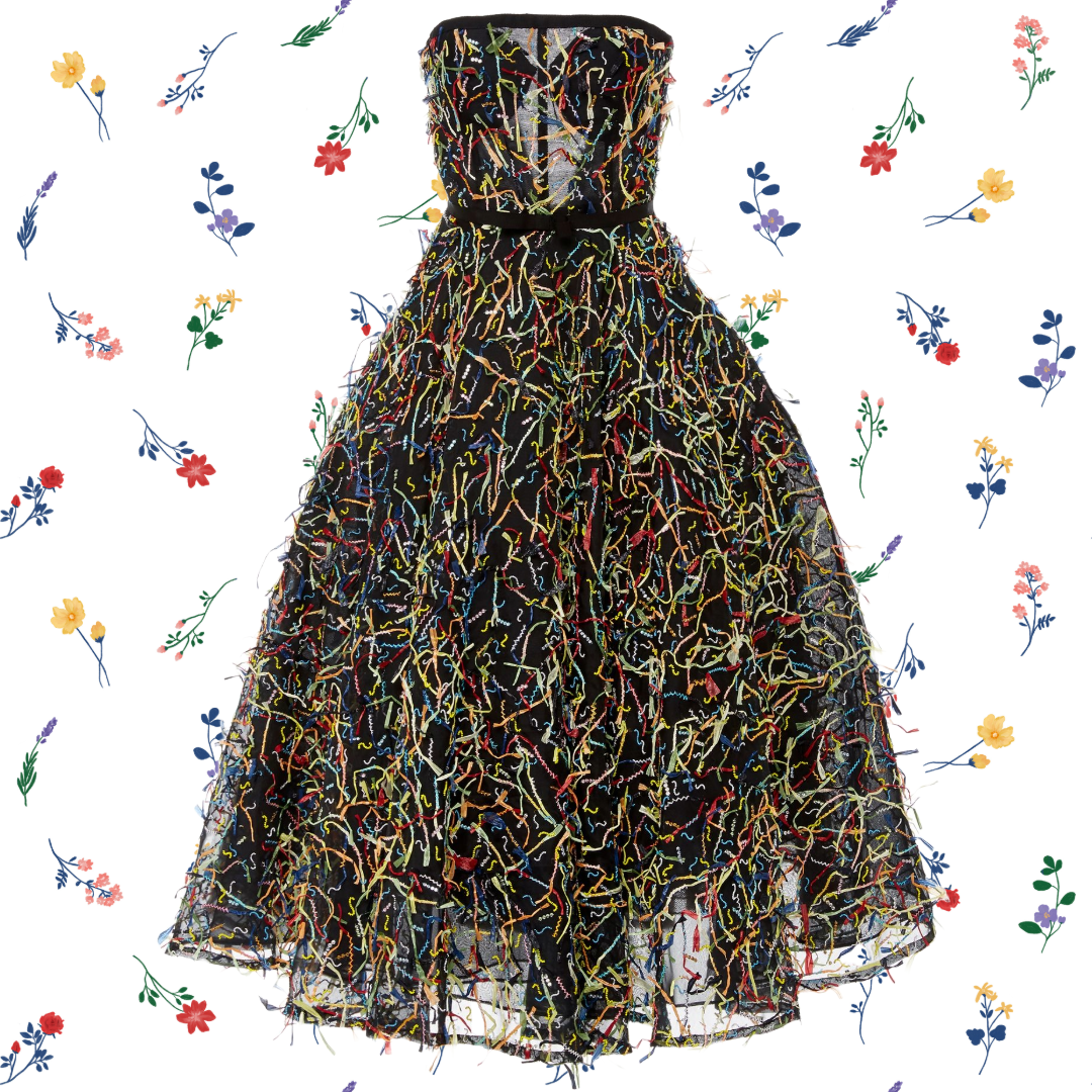 NAEEM KHAN Raffia Cocktail Dress | Size 4-6