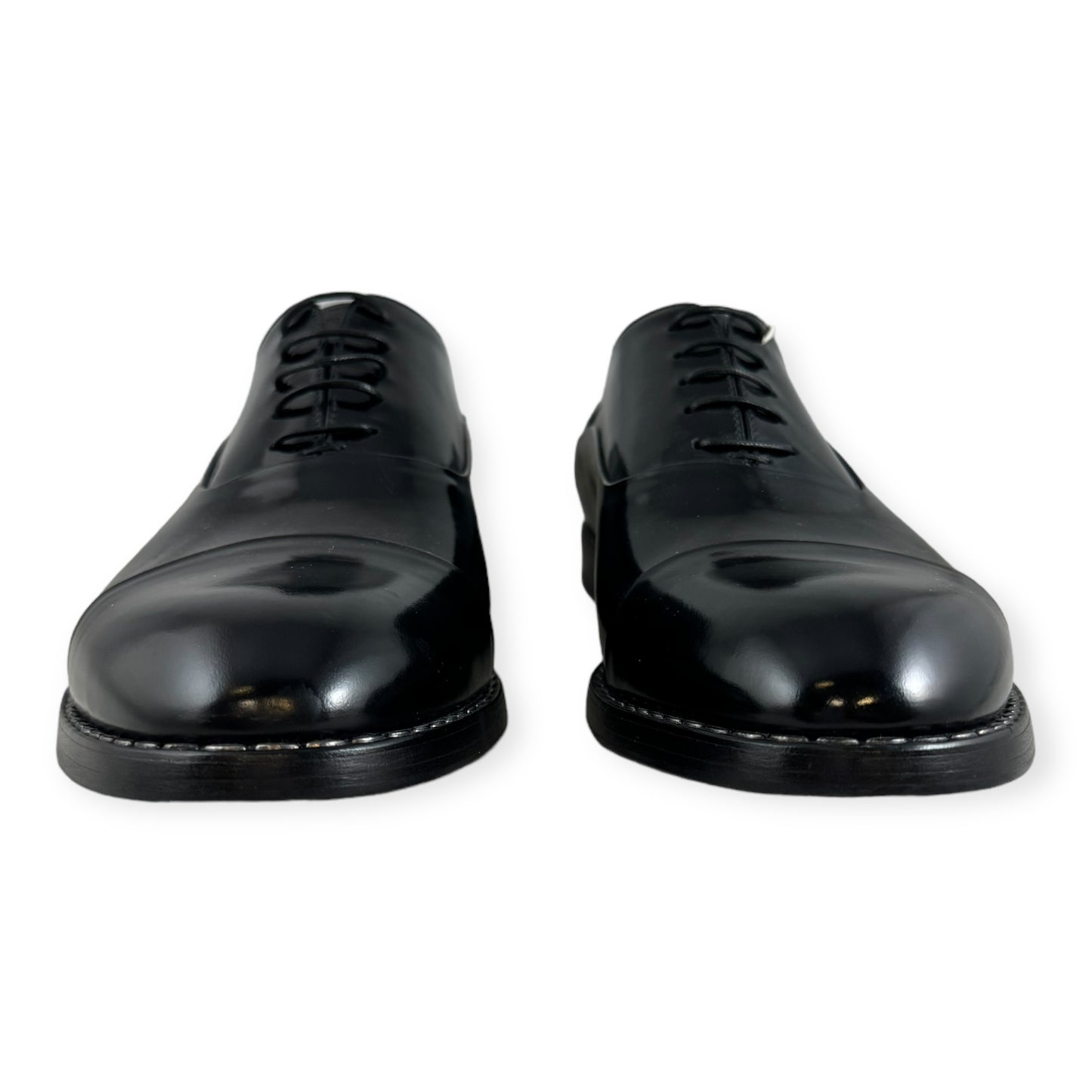 GIORGIO ARMANI High Polish Oxfords in Black | Size 10