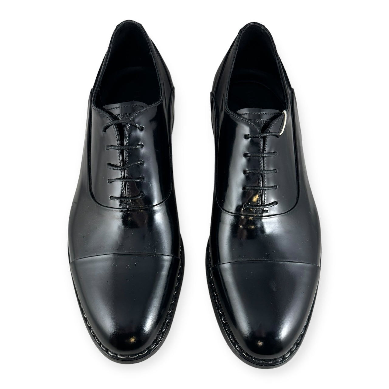GIORGIO ARMANI High Polish Oxfords in Black | Size 10