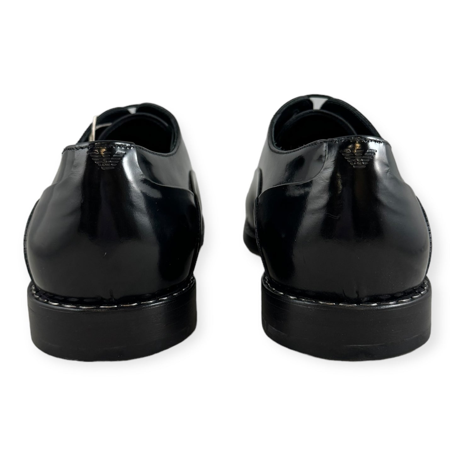 GIORGIO ARMANI High Polish Oxfords in Black | Size 10