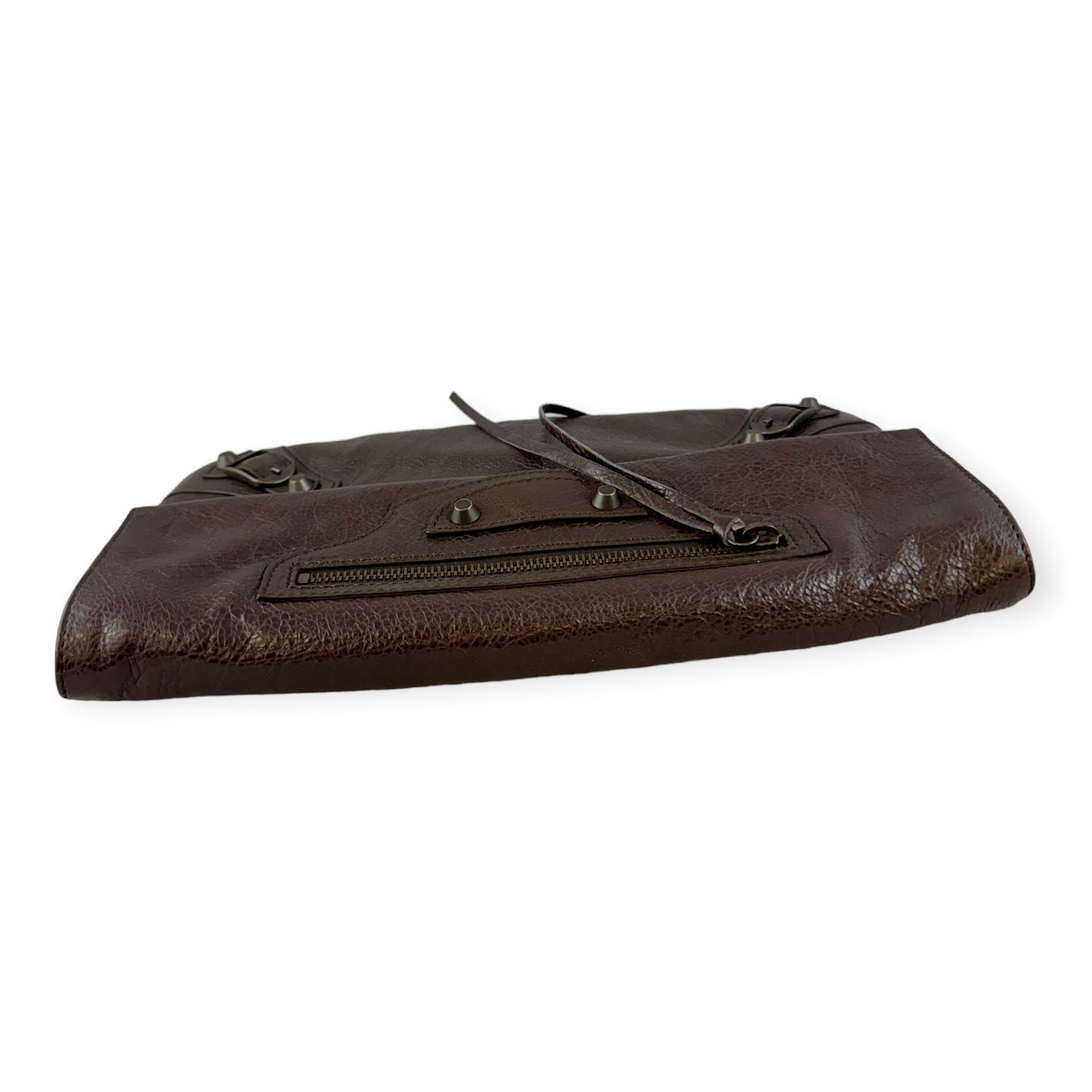 BALENCIAGA City Clutch in Brown