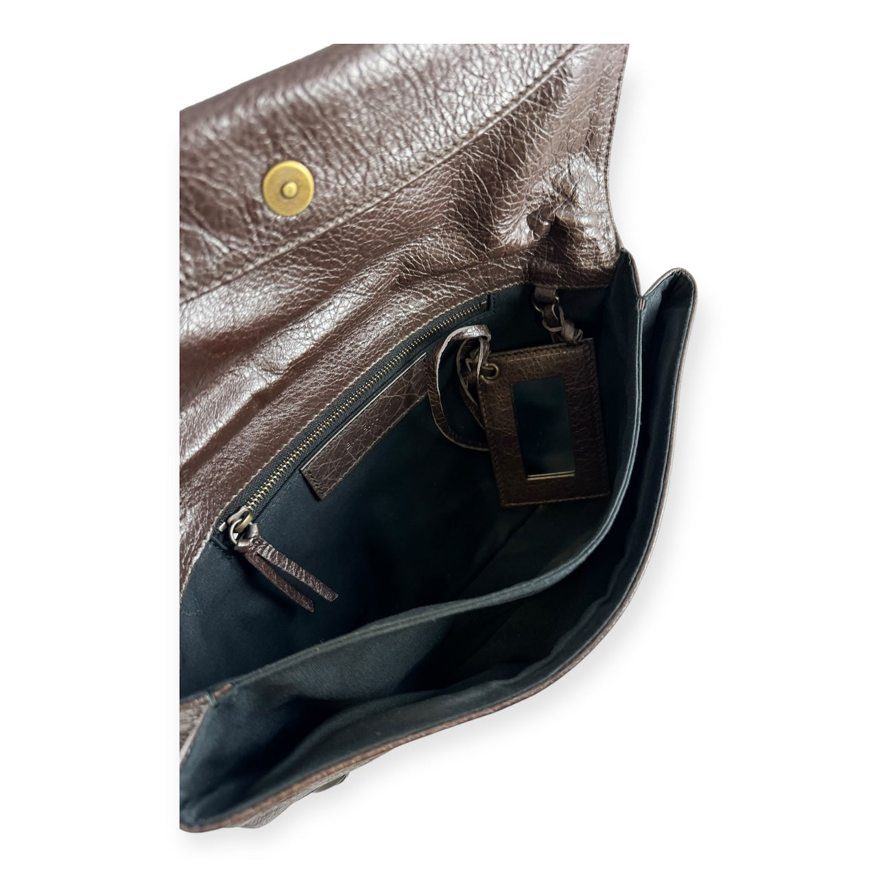 BALENCIAGA City Clutch in Brown