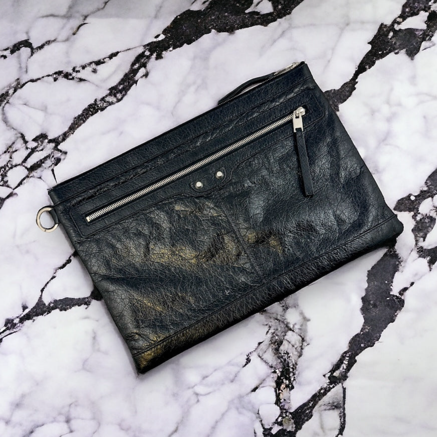 BALENCIAGA City Pouch in Black