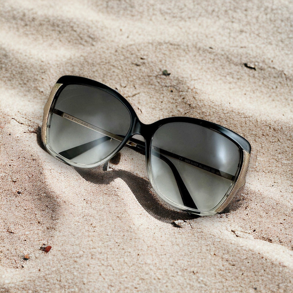 BALENCIAGA Square Sunglasses in Black