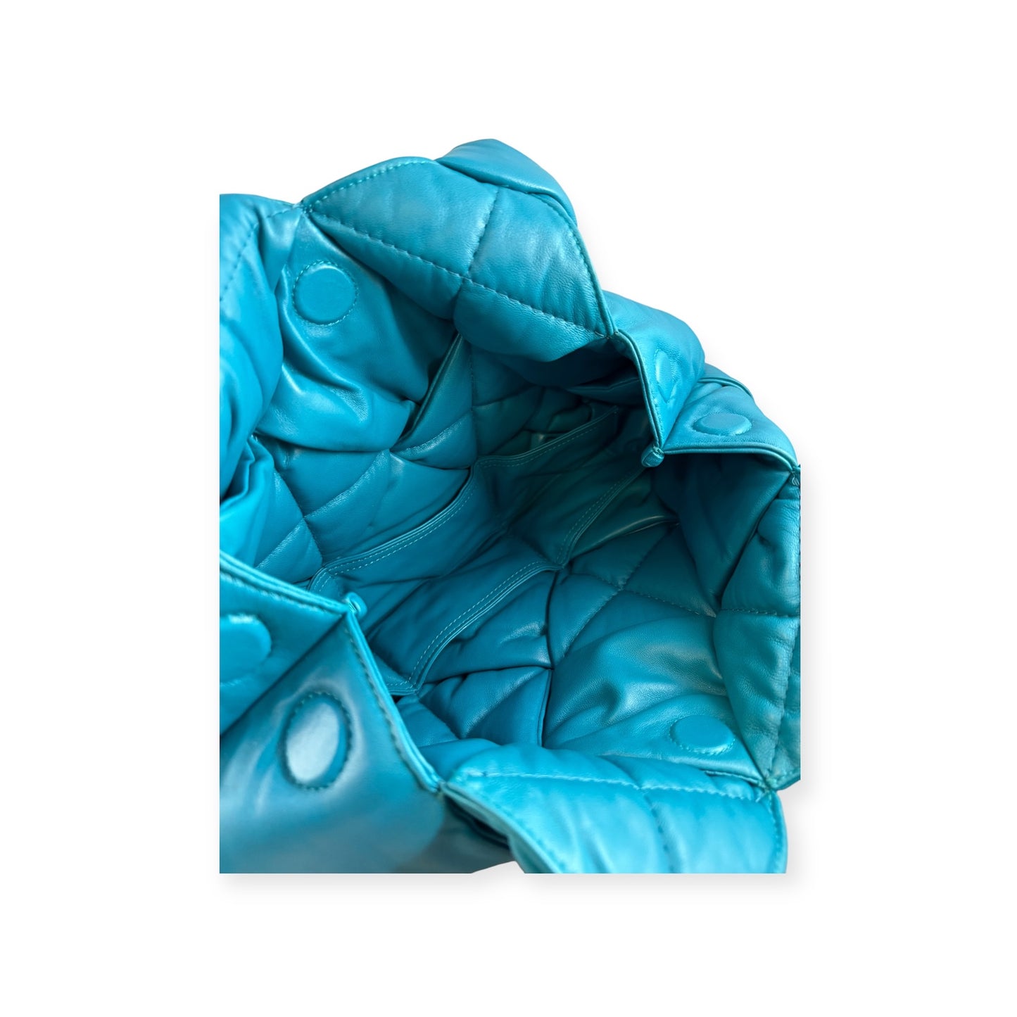 BOTTEGA VENETA Padded Lock Bag in Marine Blue