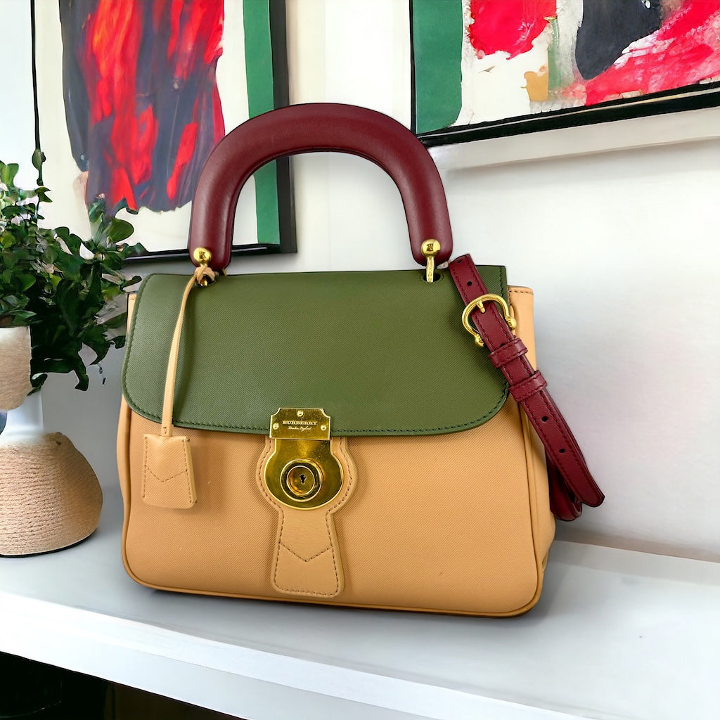 BURBERRY DK88 Medium Handbag Tricolor
