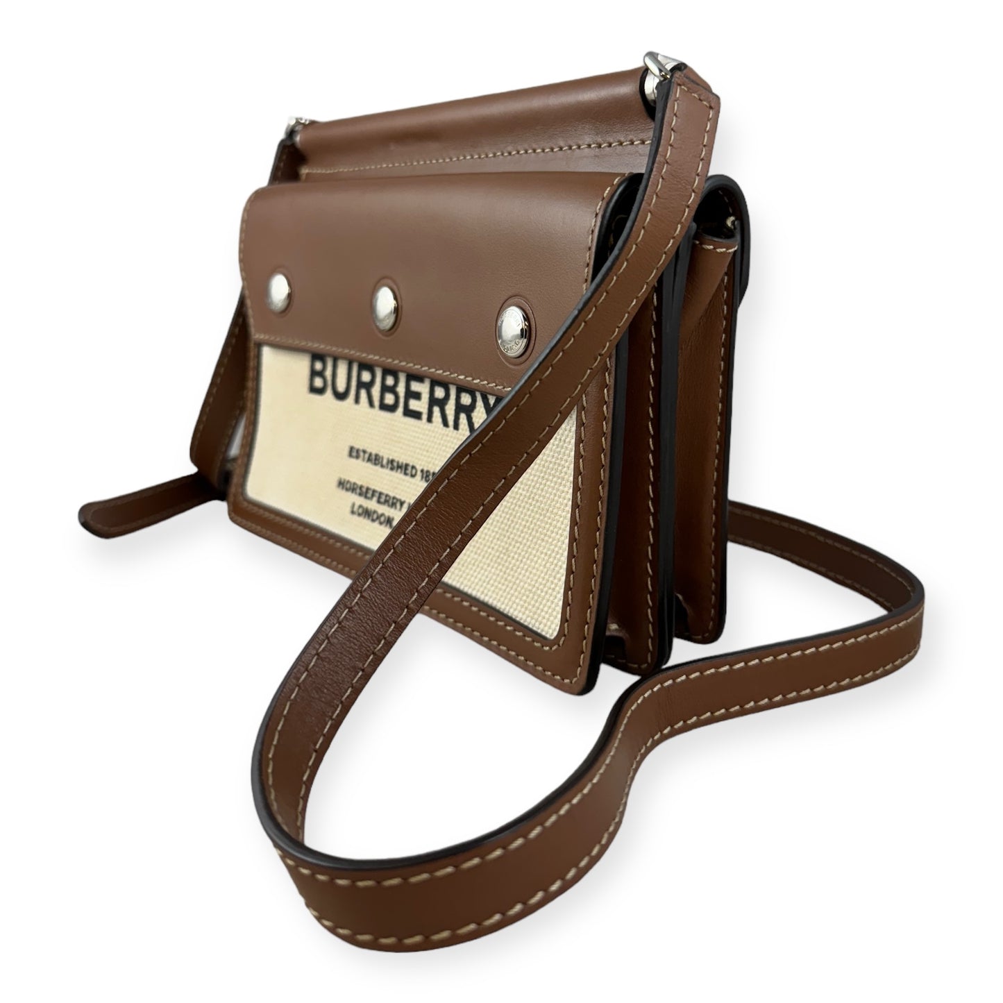 BURBERRY Horseferry Print Mini Title Bag