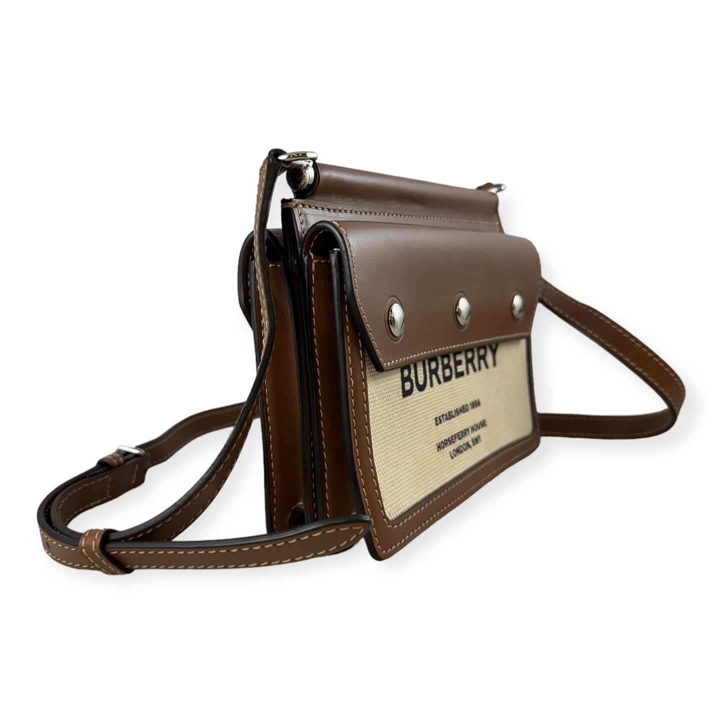 BURBERRY Horseferry Print Mini Title Bag