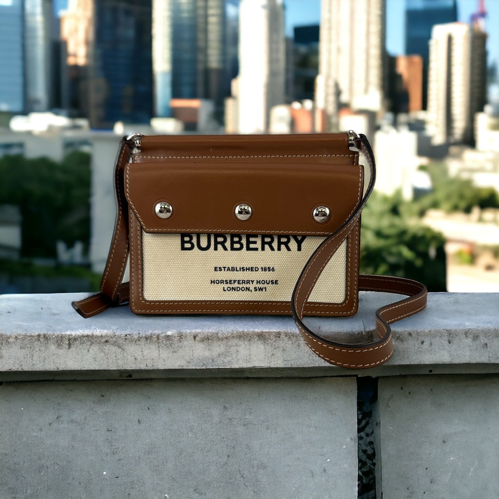 BURBERRY Horseferry Print Mini Title Bag