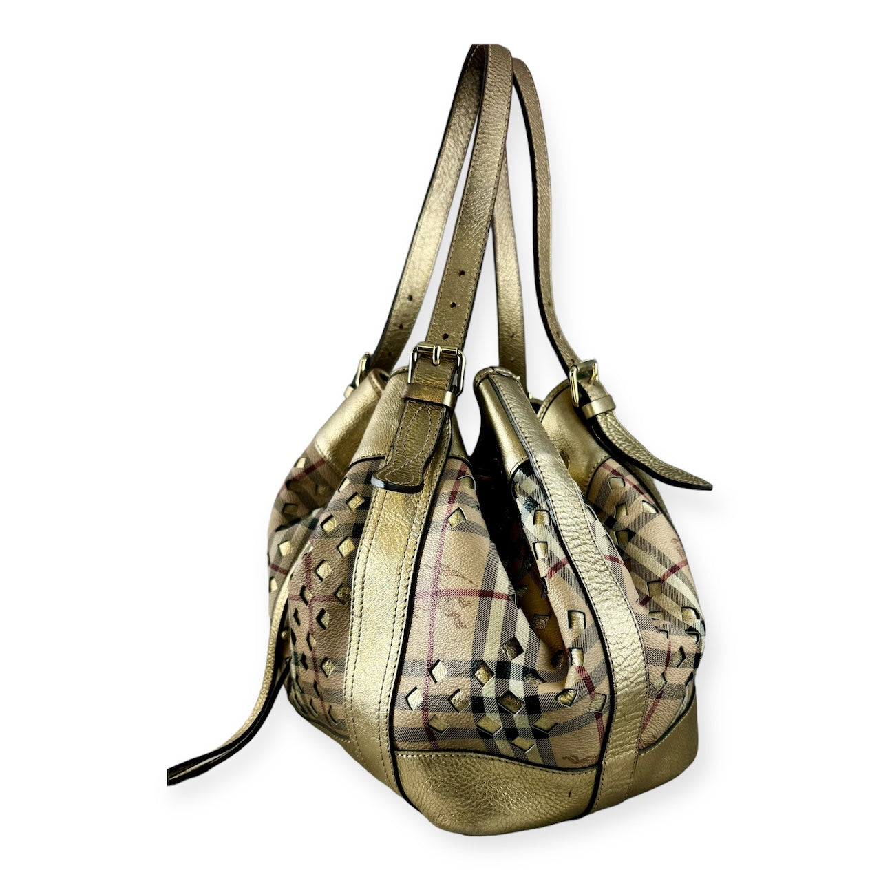 BURBERRY Lasercut Tote in Gold