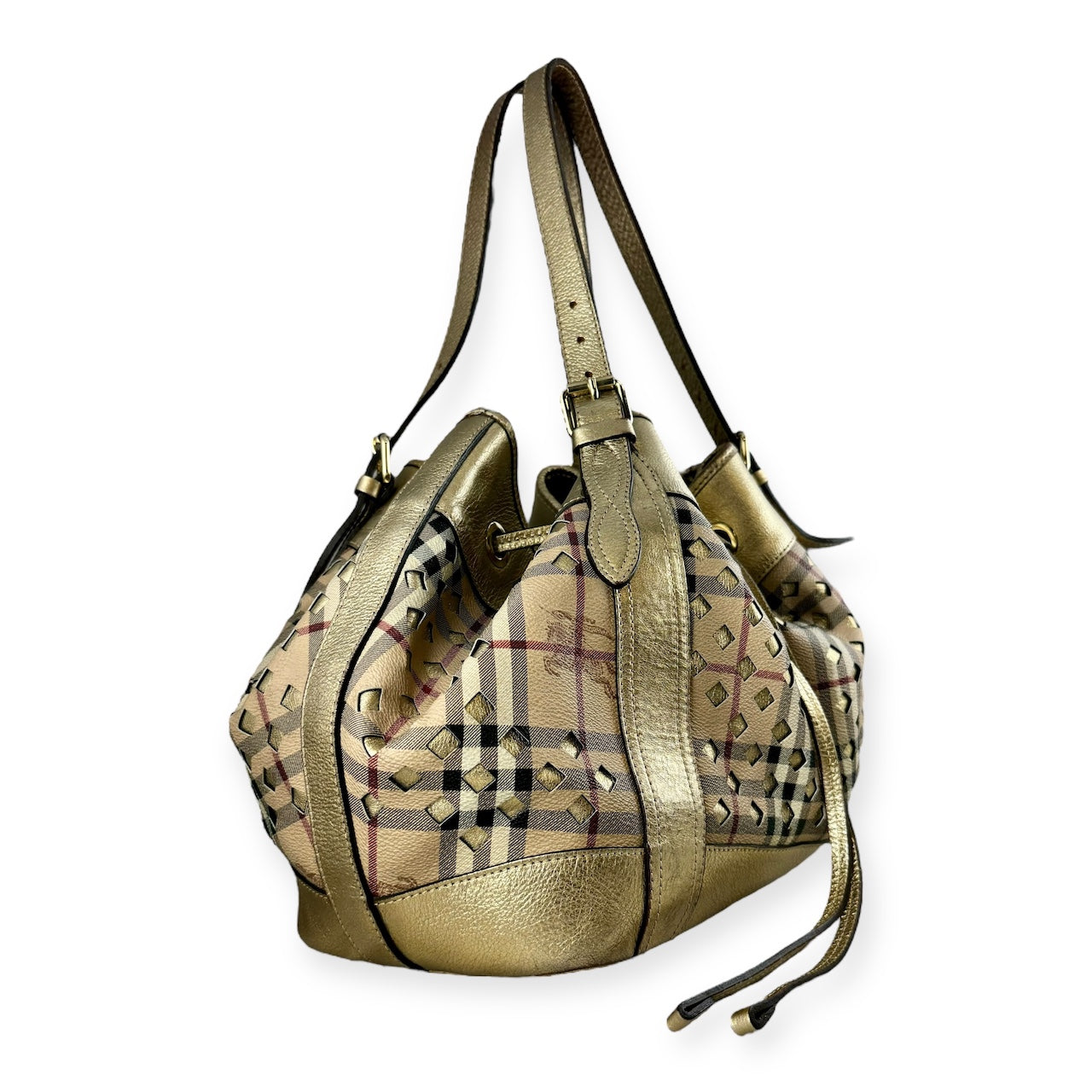 BURBERRY Lasercut Tote in Gold