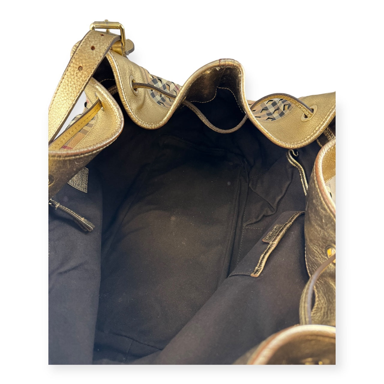 BURBERRY Lasercut Tote in Gold