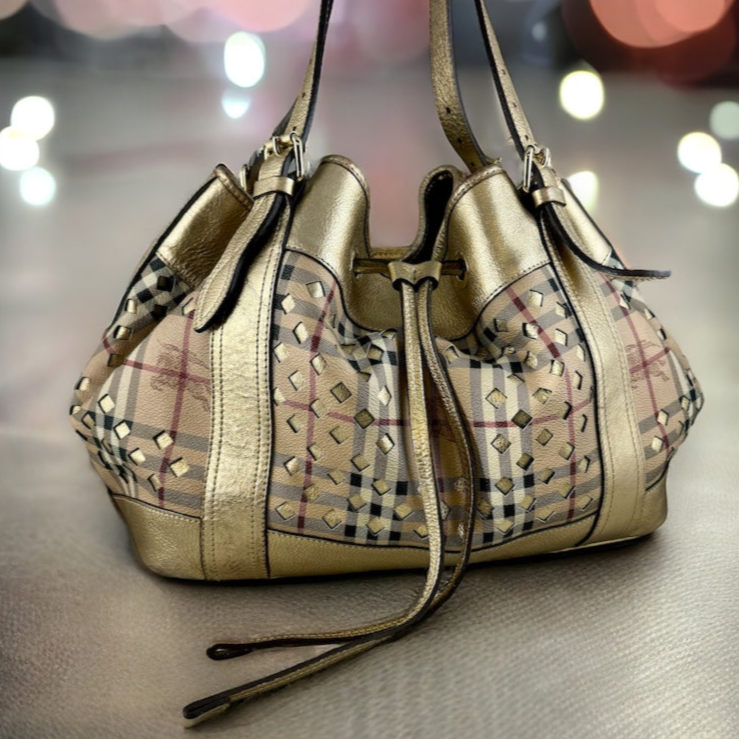 BURBERRY Lasercut Tote in Gold