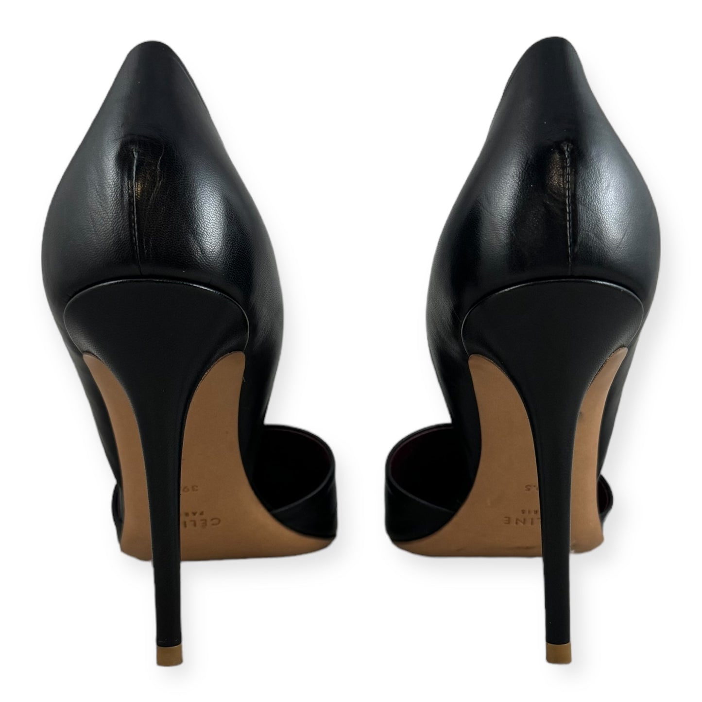 CELINE Leather D'Orsay Pumps in Black | Size 39.5