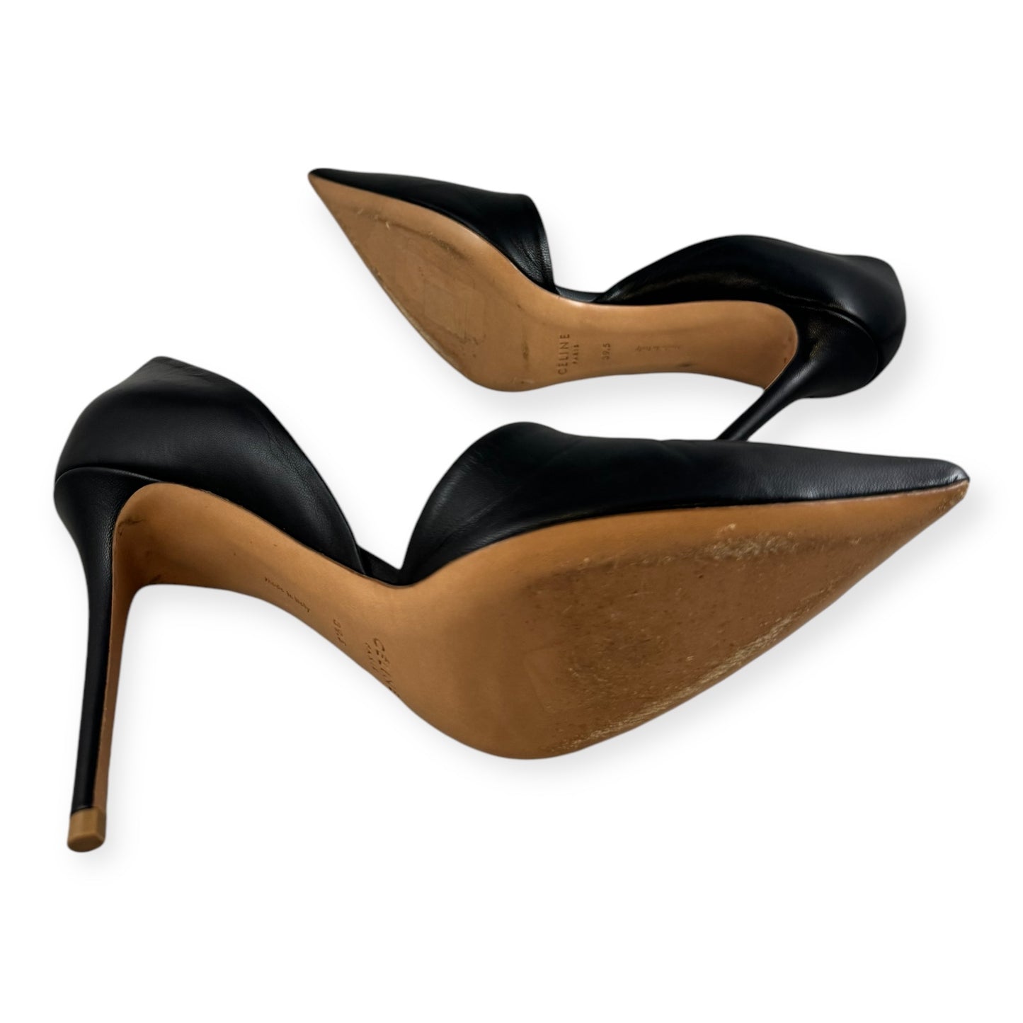 CELINE Leather D'Orsay Pumps in Black | Size 39.5