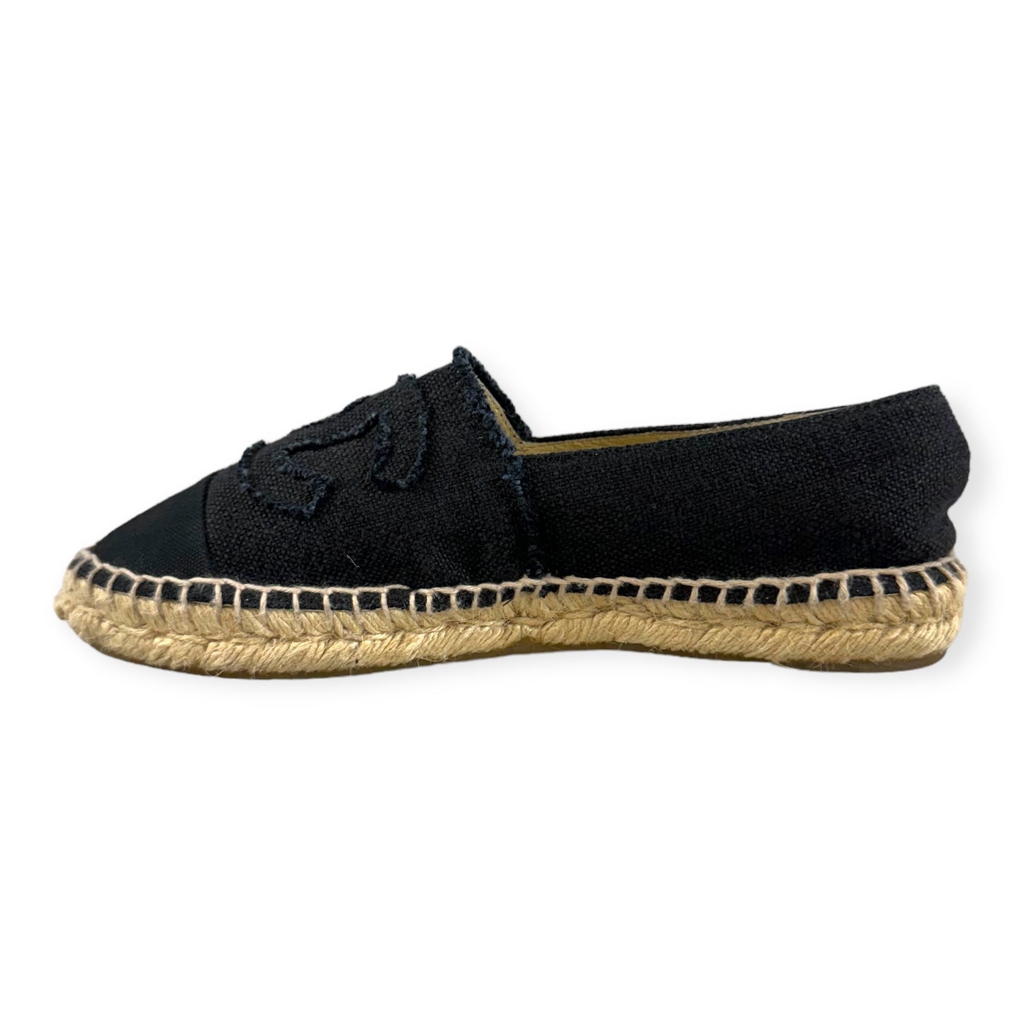 CHANEL Cap Toe Espadrilles in Black Navy | Size 39