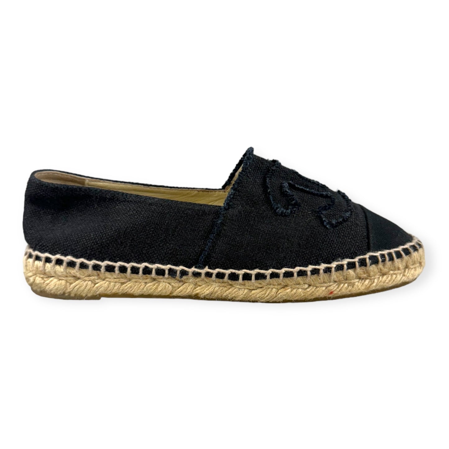 CHANEL Cap Toe Espadrilles in Black Navy | Size 39
