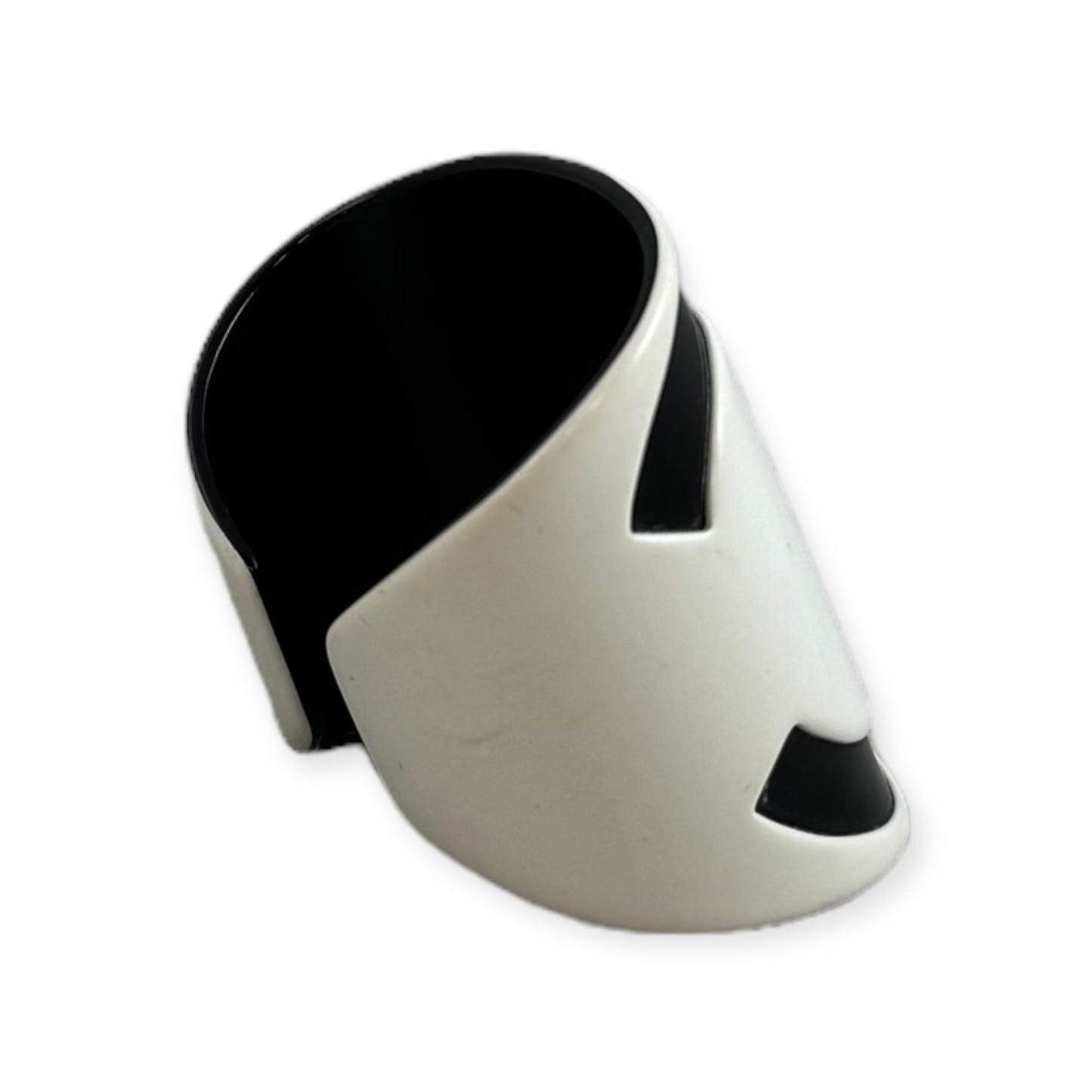 CHANEL Resin CC Cuff in White & Black | Size Small