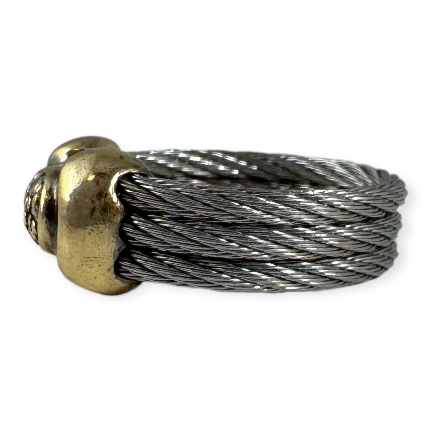 CHARRIOL Pave Celtic Cable Ring | Size 7