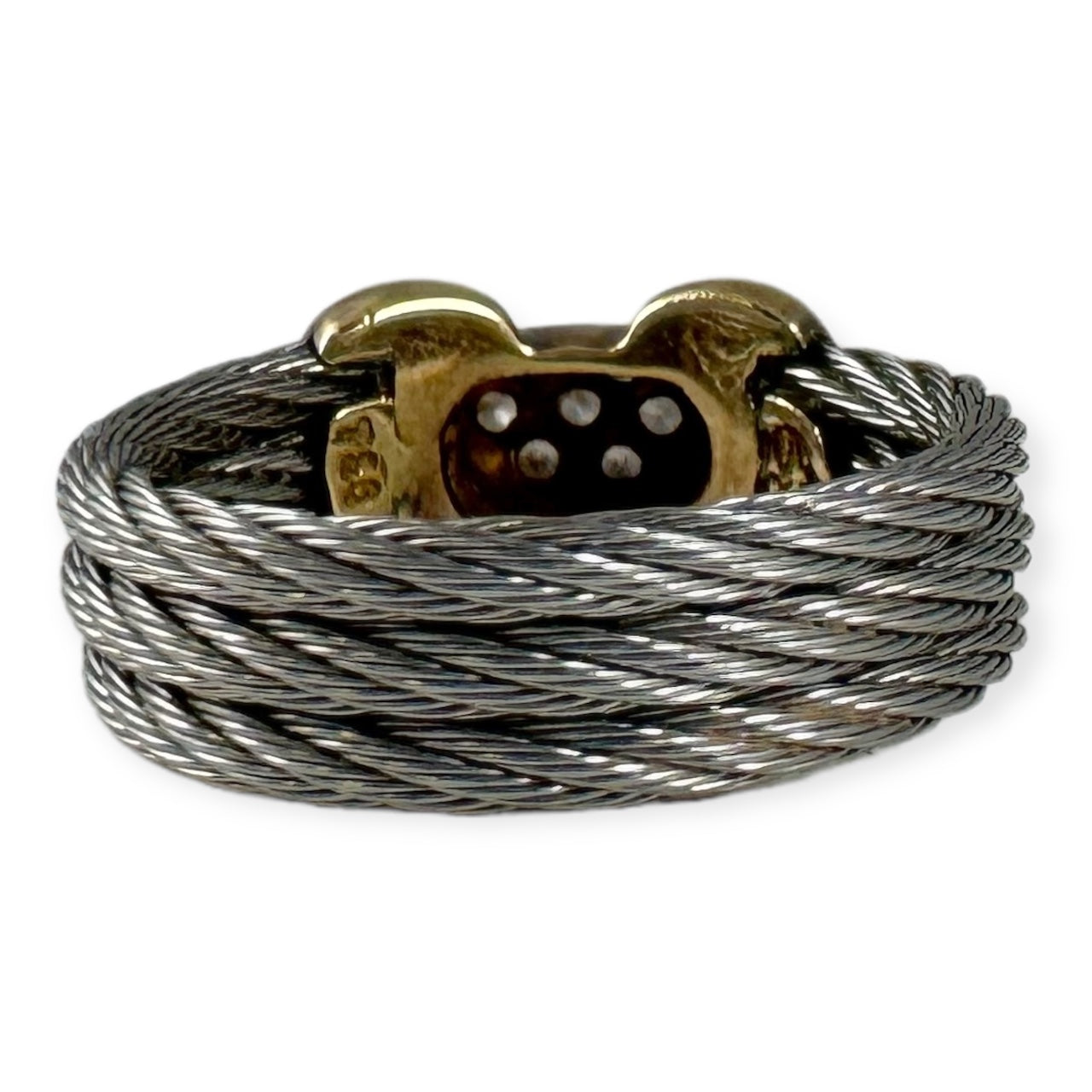 CHARRIOL Pave Celtic Cable Ring | Size 7