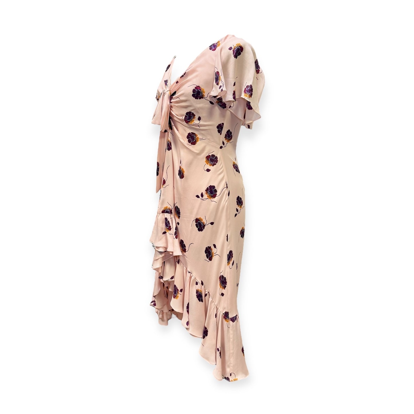 CINQ A SEPT Floral Dress in Blush | Size 8