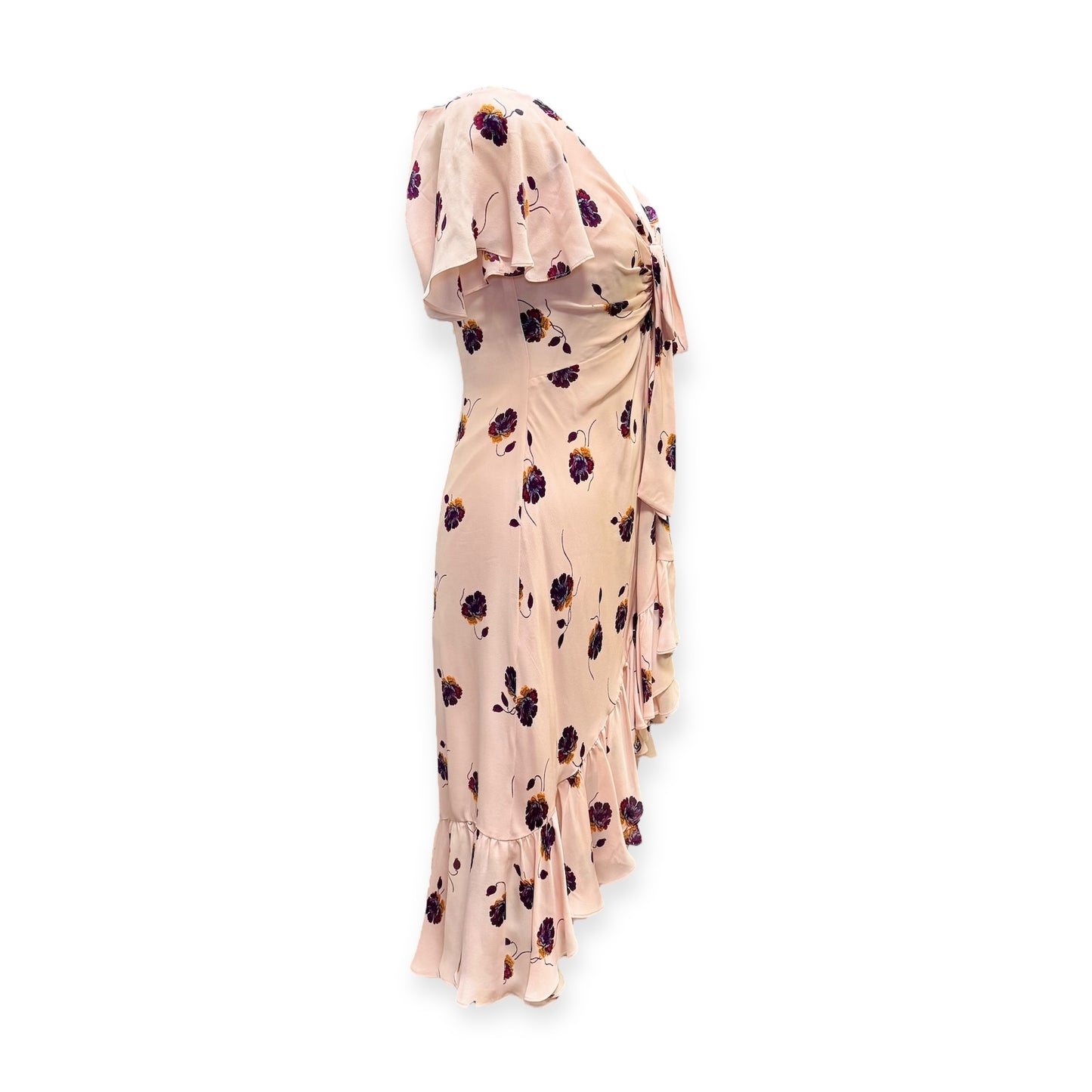 CINQ A SEPT Floral Dress in Blush | Size 8