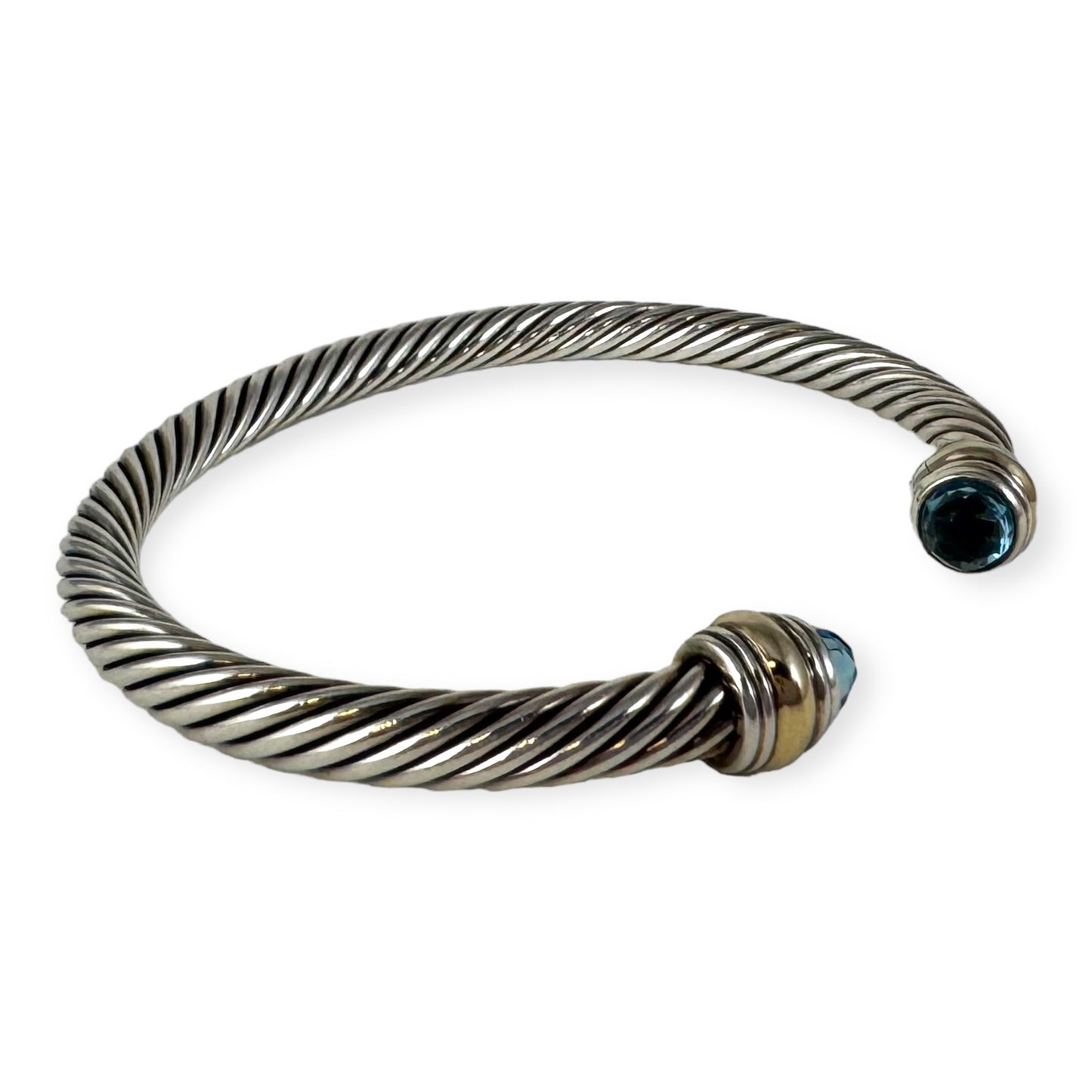 DAVID YURMAN Blue Topaz Classic Cable Bracelet 7mm