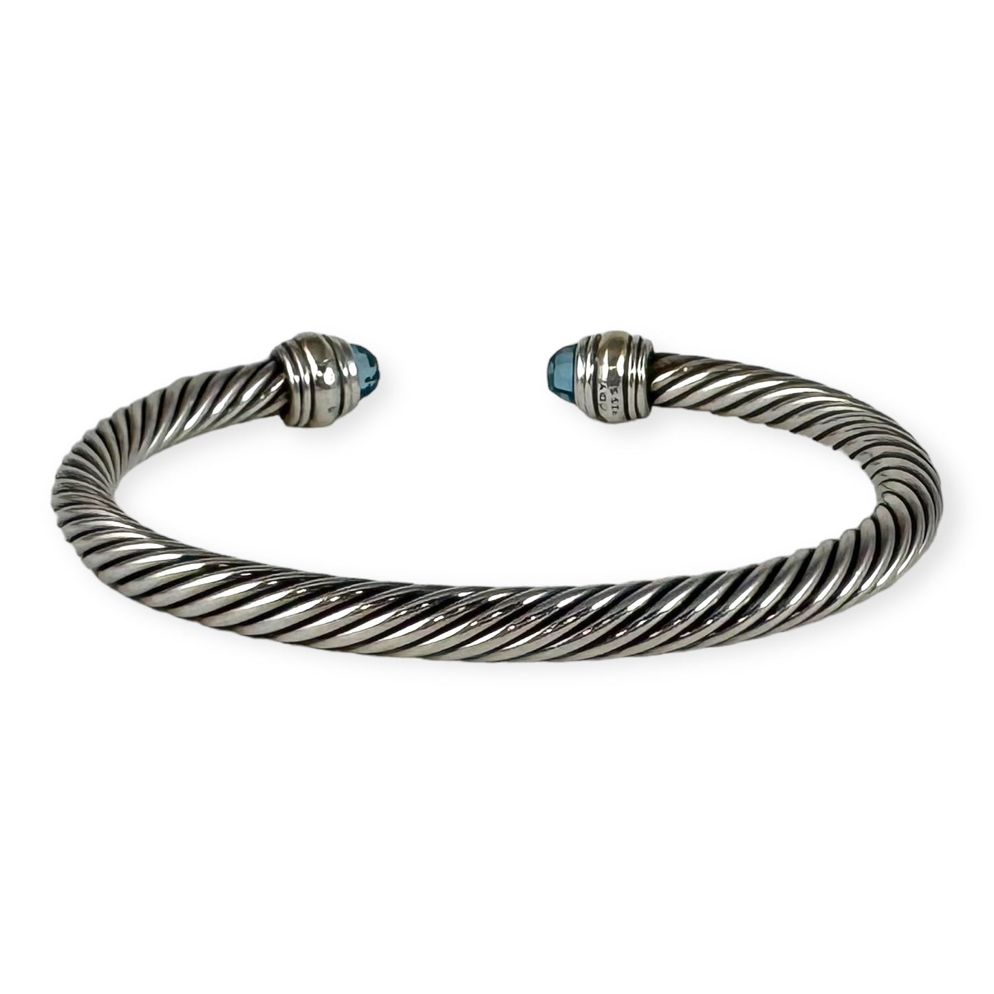 DAVID YURMAN Blue Topaz Classic Cable Bracelet 7mm