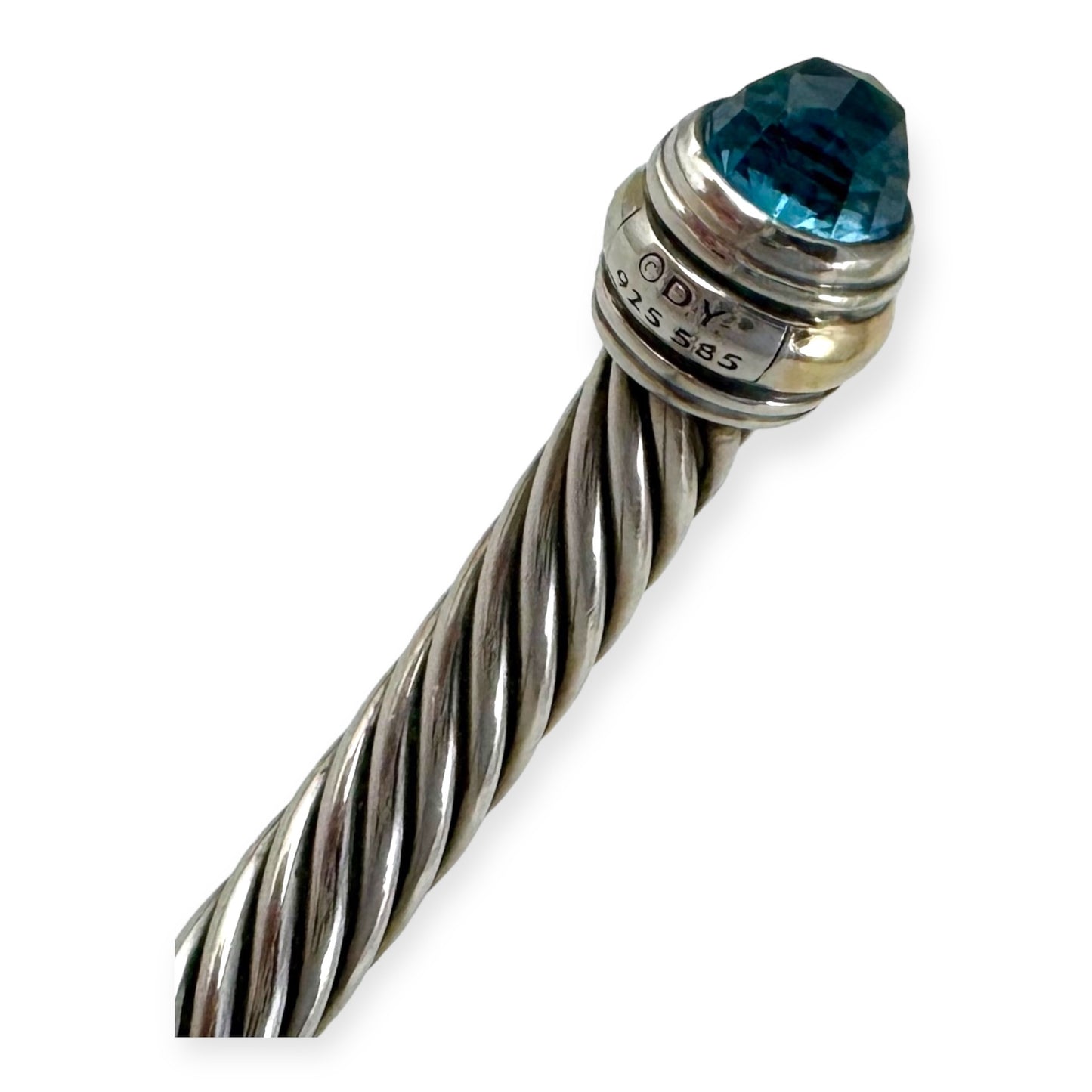 DAVID YURMAN Blue Topaz Classic Cable Bracelet 7mm